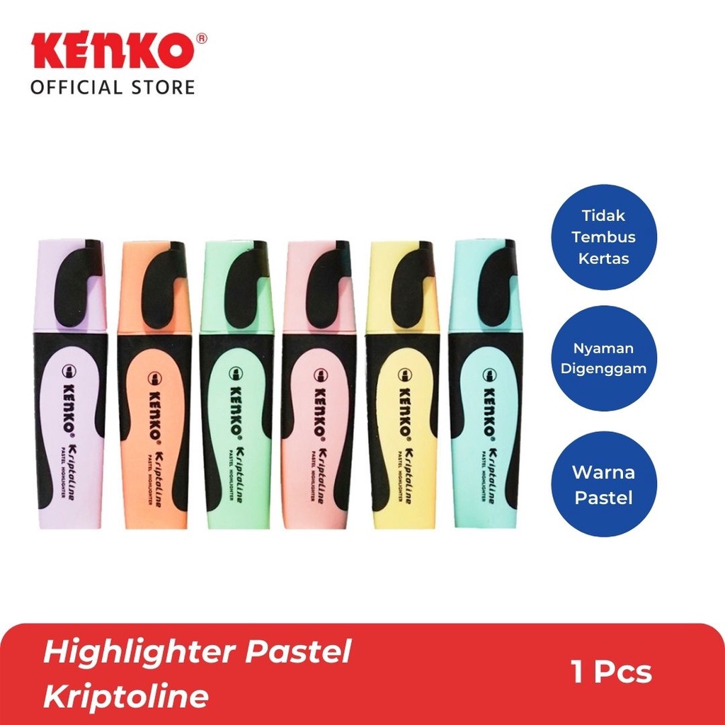 

KENKO HIGHLIGHTER / Penanda Warna KRIPTOLINE PASTEL