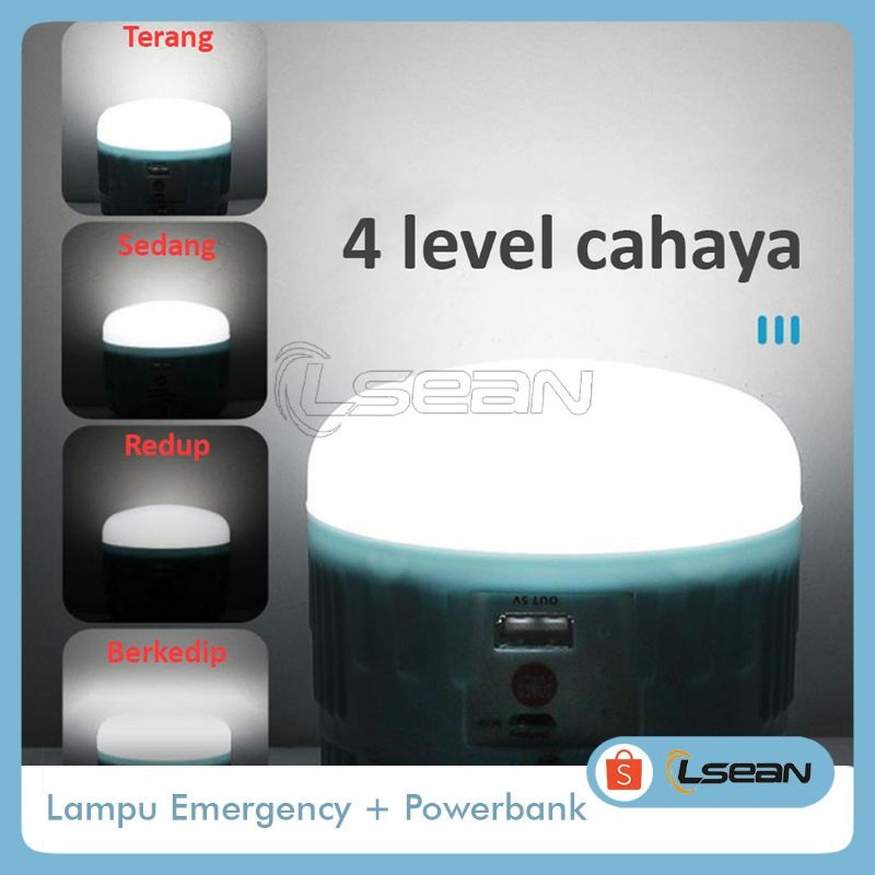 LAMPU EMERGENCY LED TENAGA SURYA /BISA UNTUK POWERBANK LAMPU CAMPING