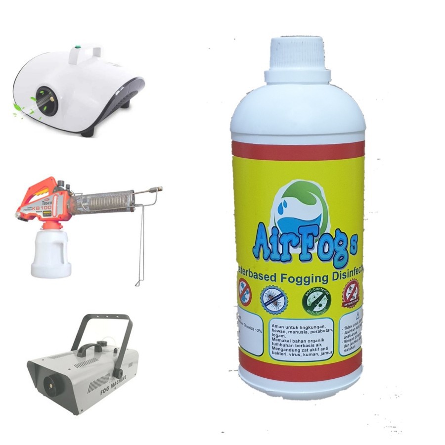 AIRFOGS DISINFEKTAN 1 LITER FOGGING WATERBASED DISINFEKTAN AMAN UNTUK TUBUH