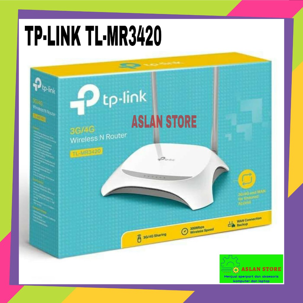 TP-LINK TL-MR3420 3G/4G Wireless N Router Dua  antena