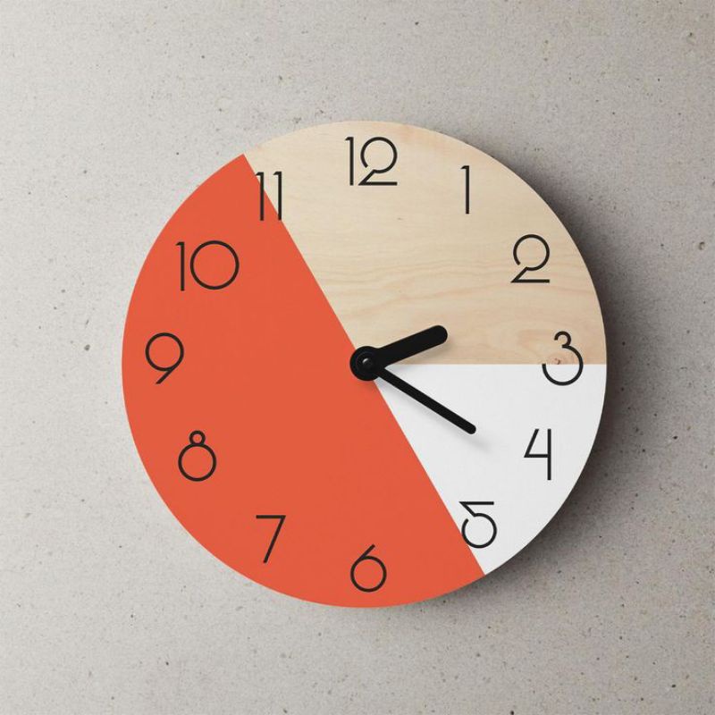 aesthetic orange clock