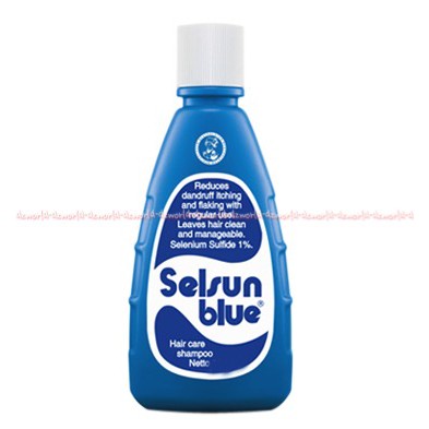 Selsun Blue Biru 120ml Shampoo Ketombe Selsan Blu Biru Sel Sun Selenium Sampoo Rambut Beretombe Gatal Botol Kemasan Biru