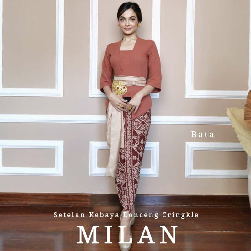 Setelan Kebaya Lonceng Cringkel Milan