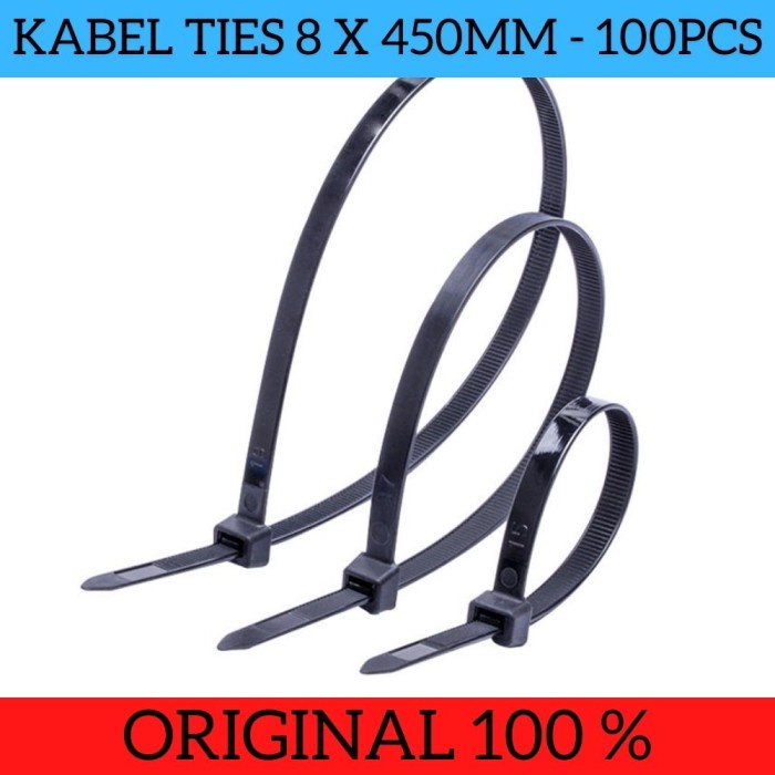 Per Bungkus 100 Pcs Kabel Cable Tie Ties Zip Pengikat 8 x 450mm 45cm