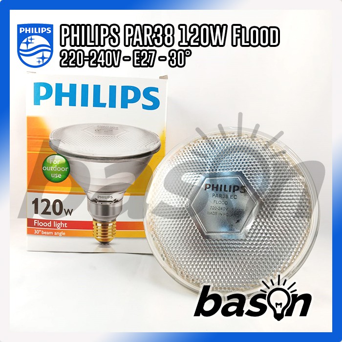 PHILIPS PAR38 EU Flood 120W E27 220-240V 30D Flood | Lampu Sorot