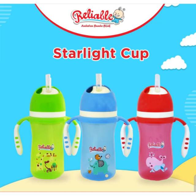 ♥BabyYank♥ RELIABLE STARLIGHT TRAINING CUP 270ML RCM6404 / BOTOL MINUM BAYI RELIABLE