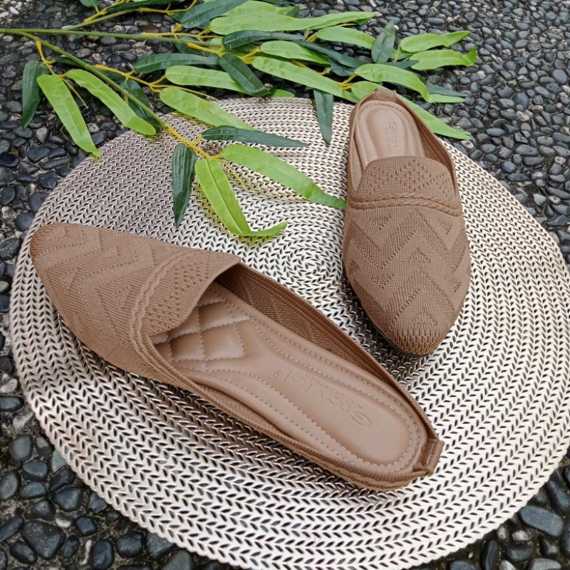 Sandal Flat Rajut  Gravici JEA 104