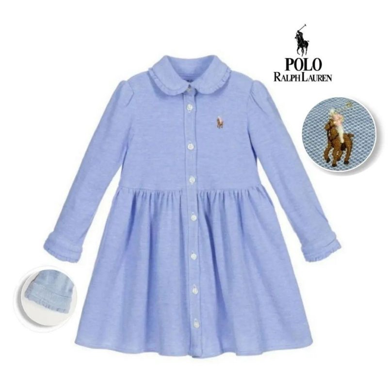 Polo Ralph Laure* - Dress Anak Bayi | Size 18, 24 bulan-Blue Lacoste LS