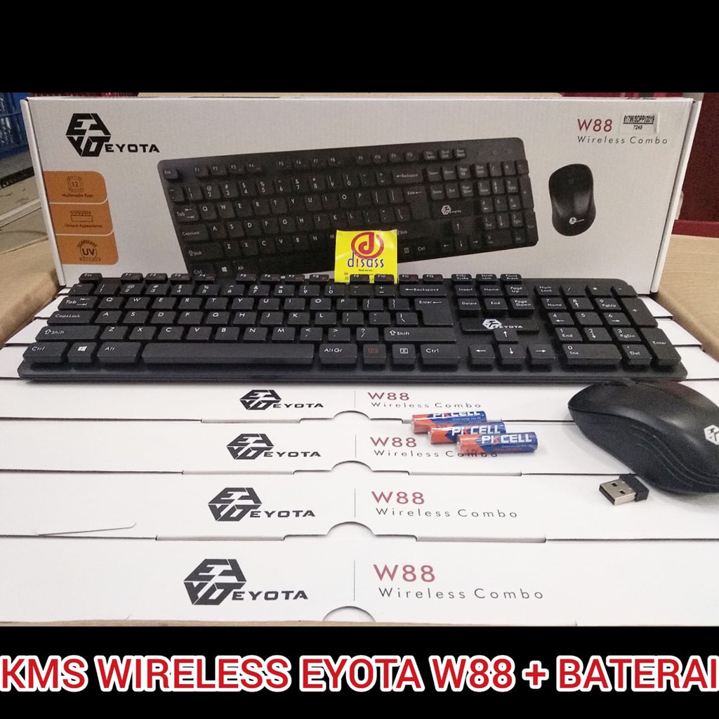 KEYBOARD MOUSE WIRELESS EYOTA W88-KEYBOARD COMBO - DISASS JOGJA