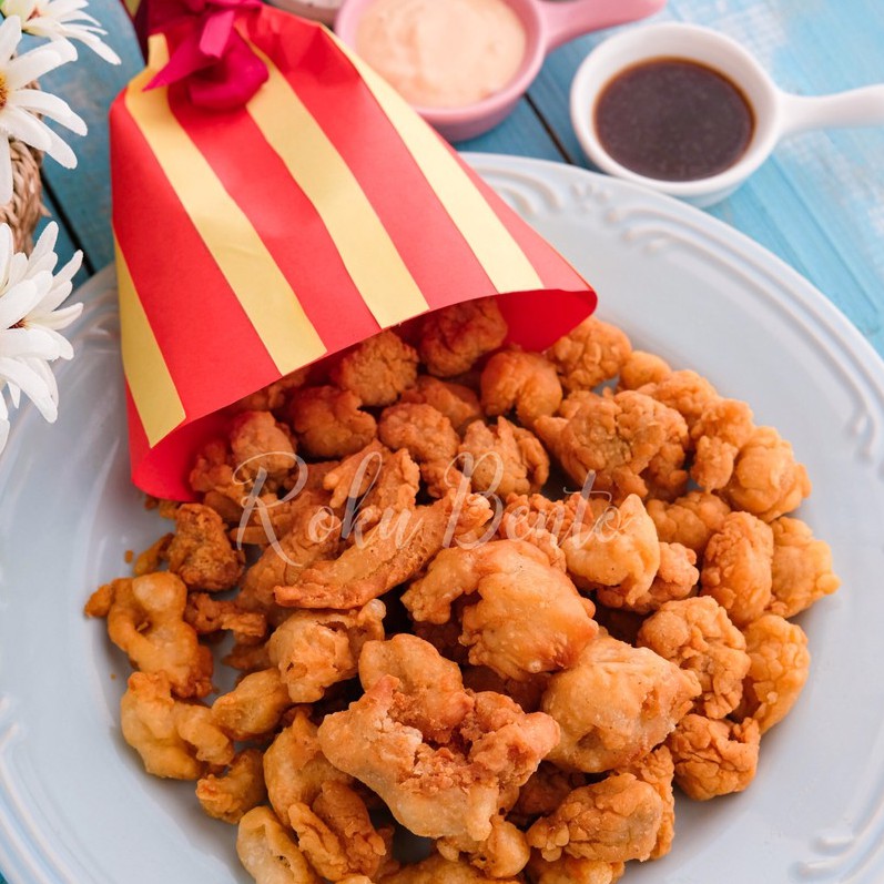 

Paket Grosir Popcorn (Dori / Chicken / Cumi) Roku Bento BSD Nugget Reseller Resto Cafe