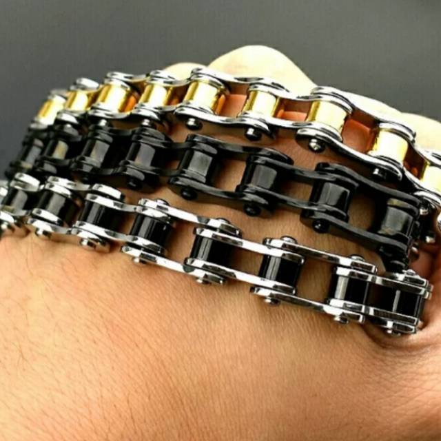 Gelang Pria Titanium Rantai Anak Motor