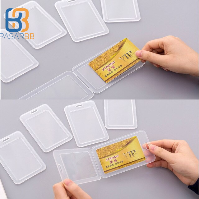 Name Tag id card holder plastik 2 sisi NFC