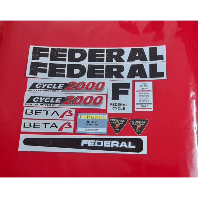 Stiker Sepeda Federal Beta