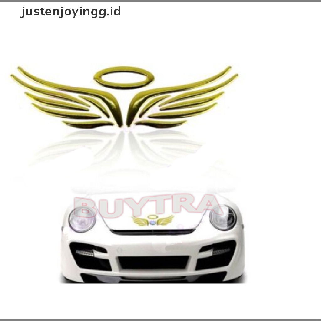 Stiker Emblem Logo Sayap Malaikat 3D 3 Warna Untuk Mobil Truk