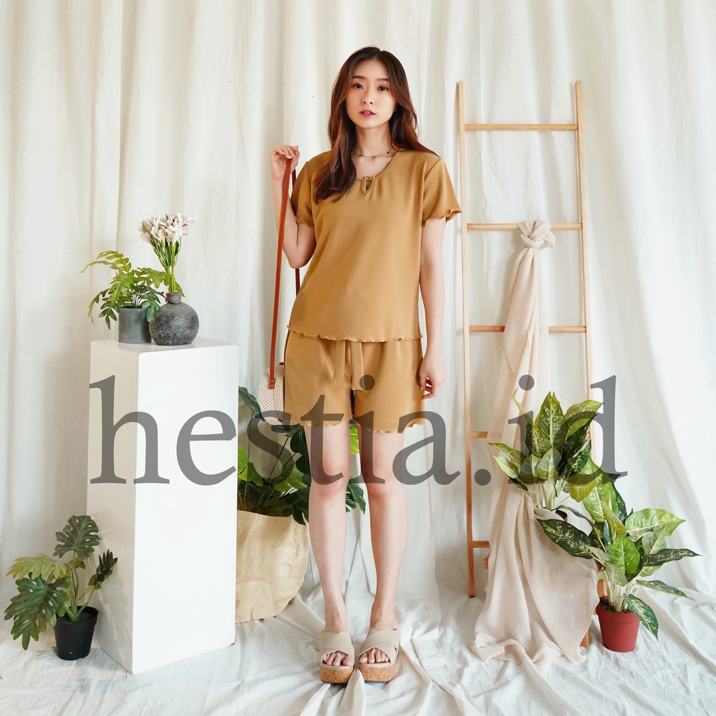 Setelan Wanita Korea Setelan Korea baju korea setelan celana pendek Kode 203