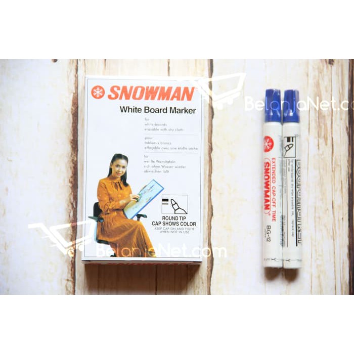 Spidol Snowman White Board Marker BG-12