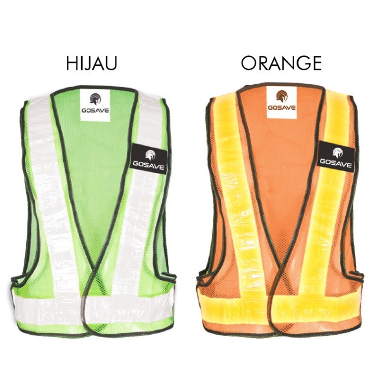 Rompi Safety Proyek / Safety Vest Jaring Jala V Gosave