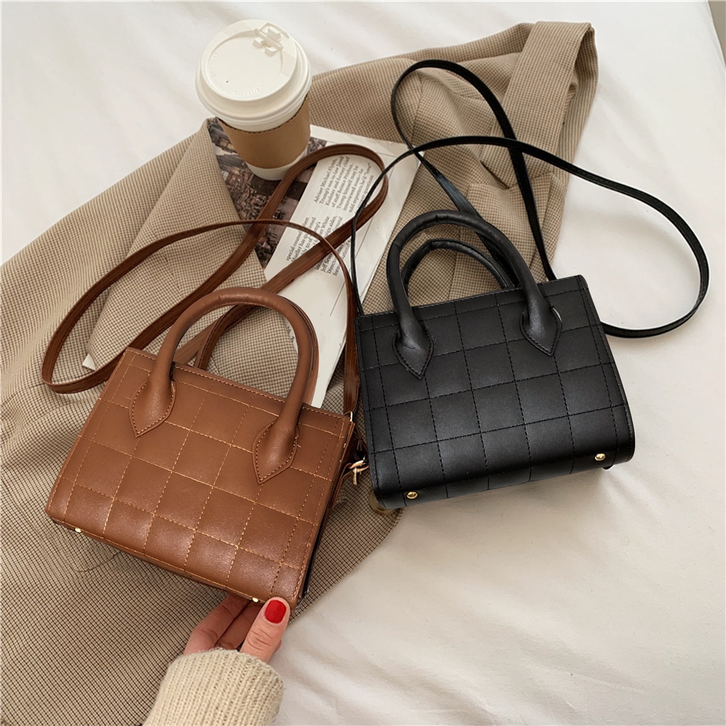 Tas Bahu Trendy Wanita Shoulder Bag Polos Remaja Cewek Tas Selempang Fashion Tali Panjang Terbaru