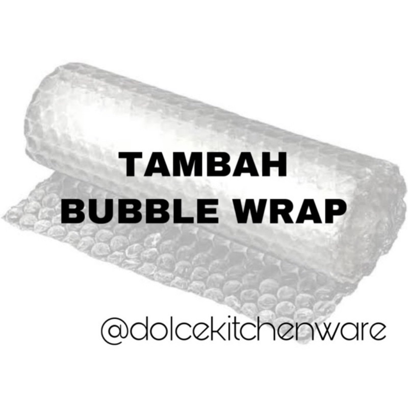 

TAMBAHAN BUBBLE WRAP (per item) UNTUK BARANG KECIL / UKURAN SMALL (S)