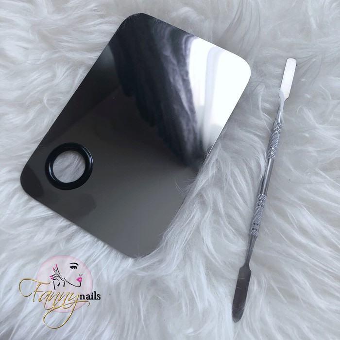 Pallet mix nailart nail art palet alumunium free spatula