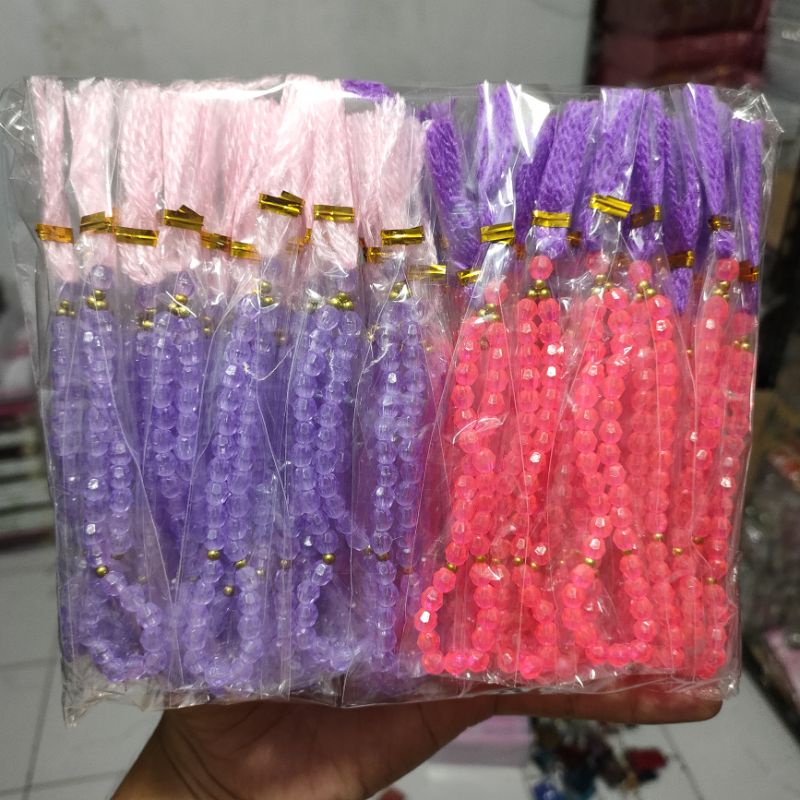 1 PACK 100 PCS Souvenir pernikahan Tasbih Warna Kecil bening | tasbih akrilik souvenir pernikahan un