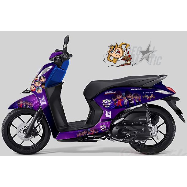 Sticker Full Body Decal Scoopy FI - FI NEW - Karbu - Honda Genio BTS Tiny Tan