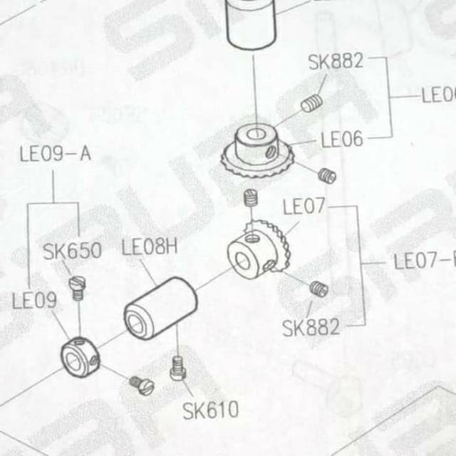 SK882 Asli Baut Min - Gear Mesin Jahit High Speed Industri