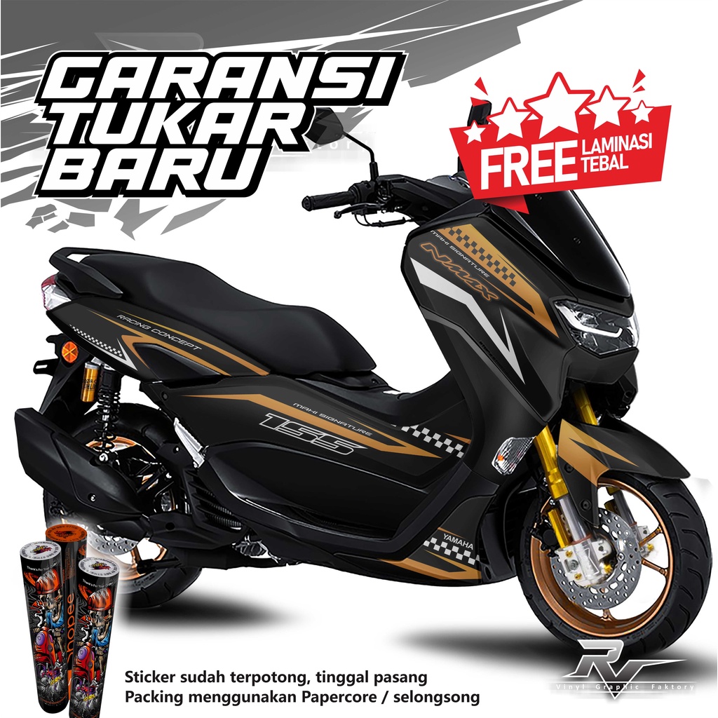 Decal stiker / sticker motor Nmax Old / New Nmax 2022 Custom Full body. Aksesoris emblem logo yamaha cutting sticker  (n07)