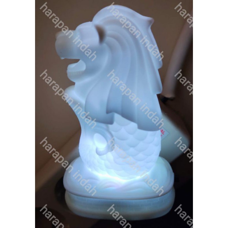 MerLion Lampu Tidur LED RGB ganti Warna Warni Night Lamp Mermaid Lion