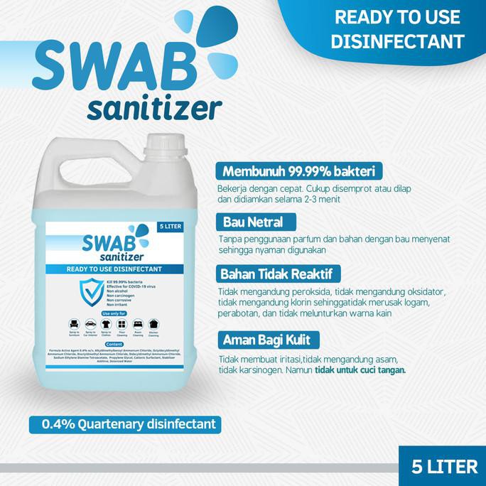 [[BISA COD]] Swab Sanitizer - DISINFECTANT 5 LITER (cairan disinfektan spray)