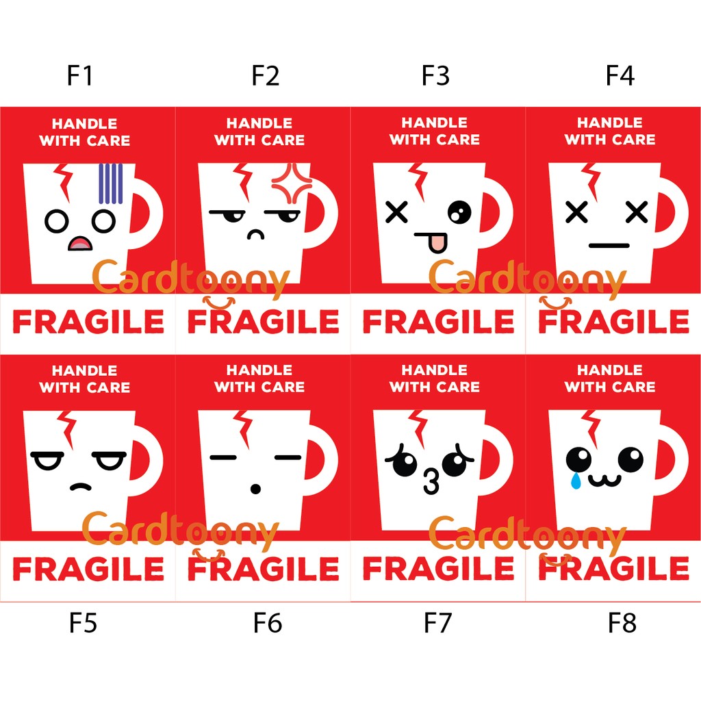 

Stiker / sticker label tanda fragile / fragil / barang rapuh cute lucu imut DIY aesthetic
