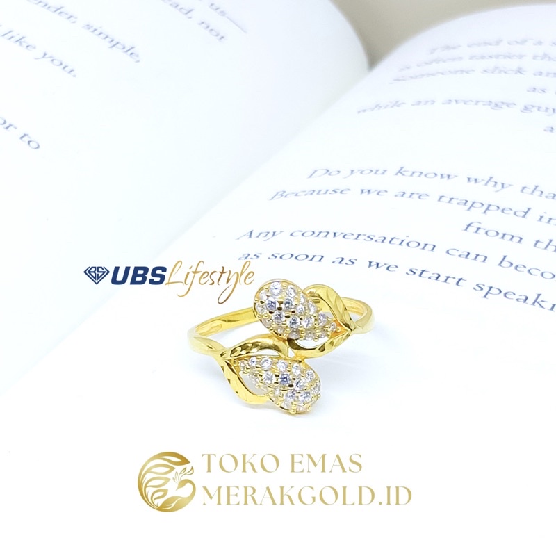 Cincin Emas Spiral Asli Permat Emas Kadar 375 8 Karat