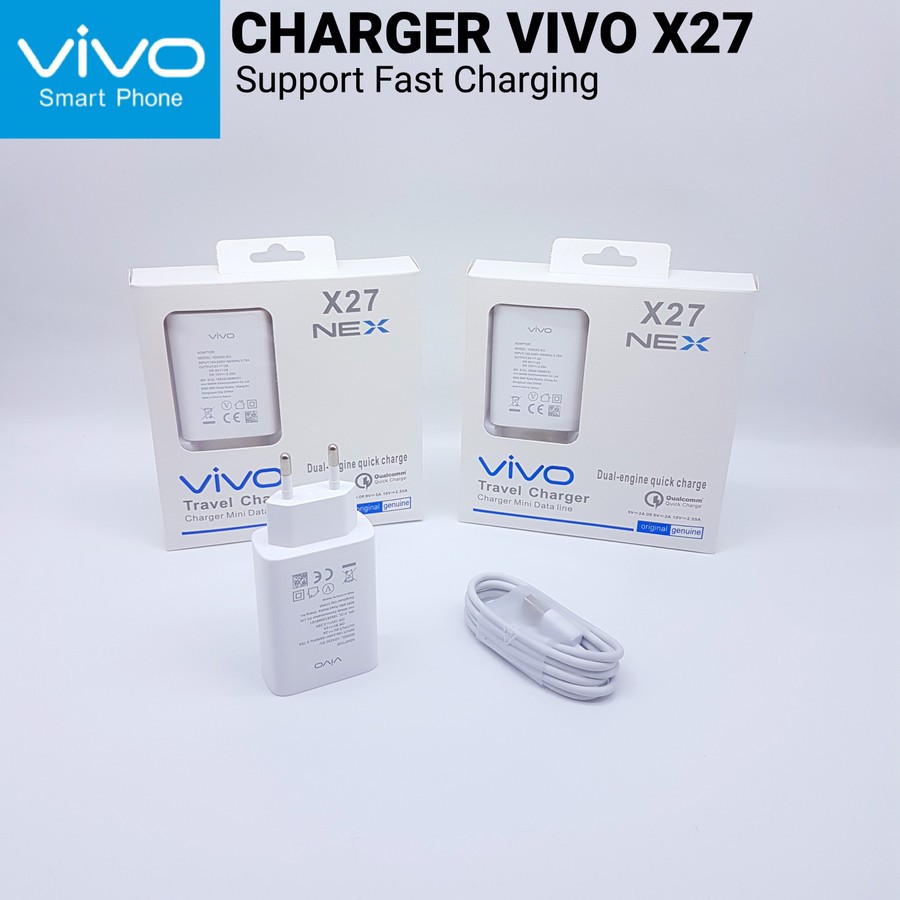 Charger VIVO NEX X27 fast charging Micro casan vivo original y17 v15 y15 y93 v19 travel charger QC 3