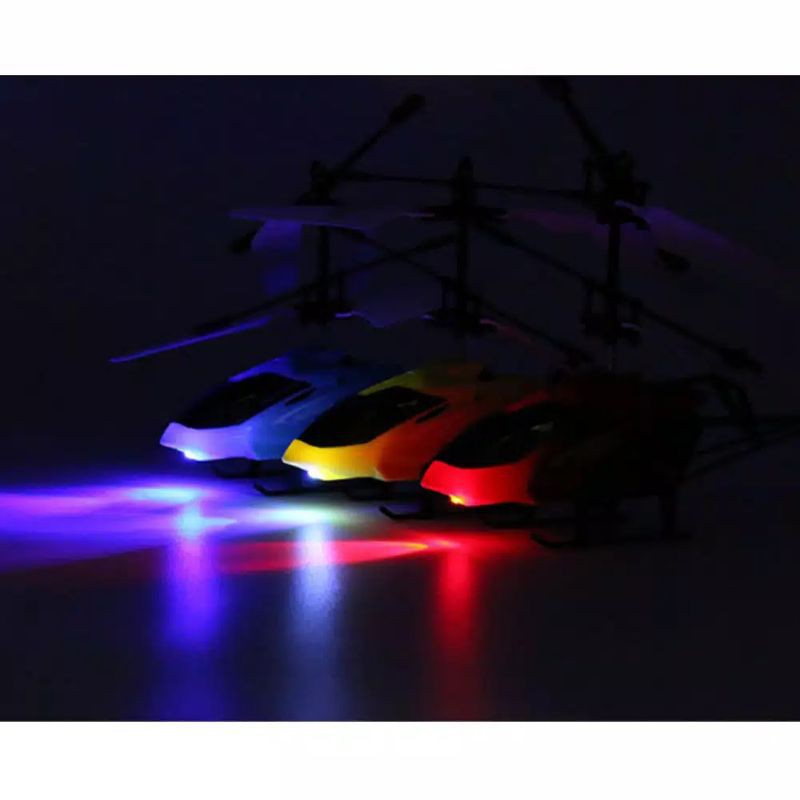 Laristerus79 Mainan pesawat helikopter rc infrared terbang sensor tangan plus remote control anak he