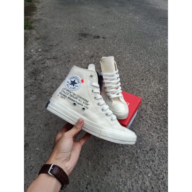 SEPATU SNEAKERS CONV3RSEE HIGH 70'S X OFF WHITE IMPORT QUALITY MADE IN VIETNAM