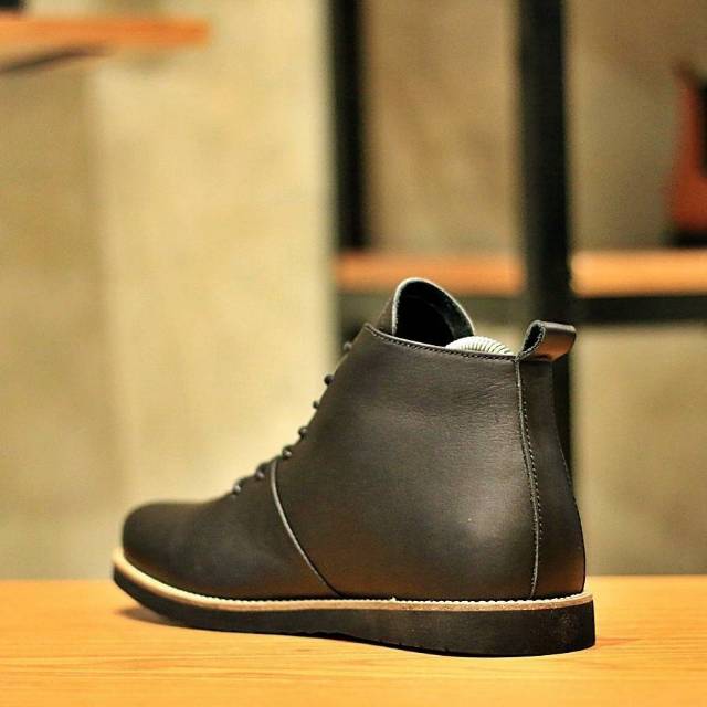 HOUBIS BLACK SERIES | bradley'sfootwearoriginal - Sepatu Boots Klasik Pria Formal Kasual Kerja Biker