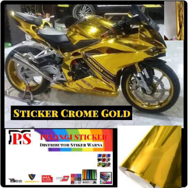 Skotlet scotlet  motor mobil  sticker warna crome gold 