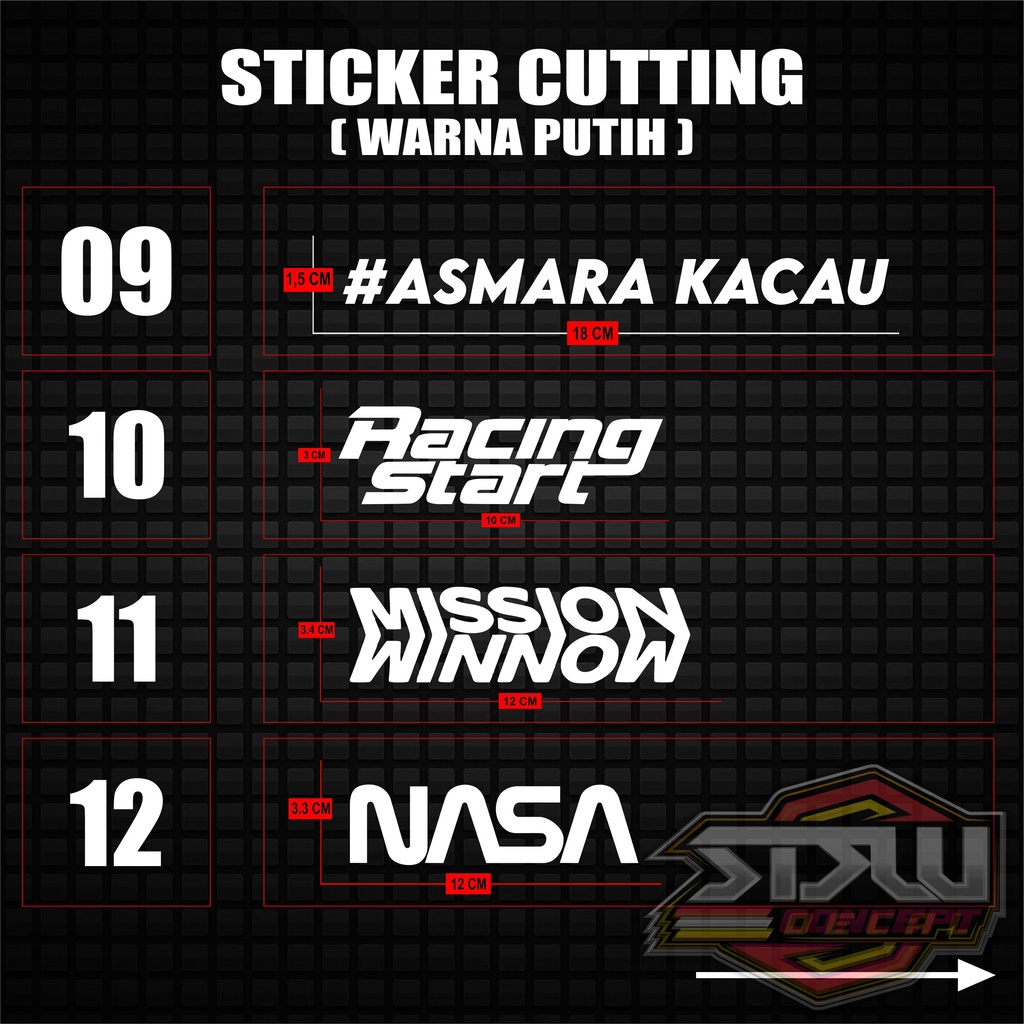 Sticker Cutting Racing Sticker Motor