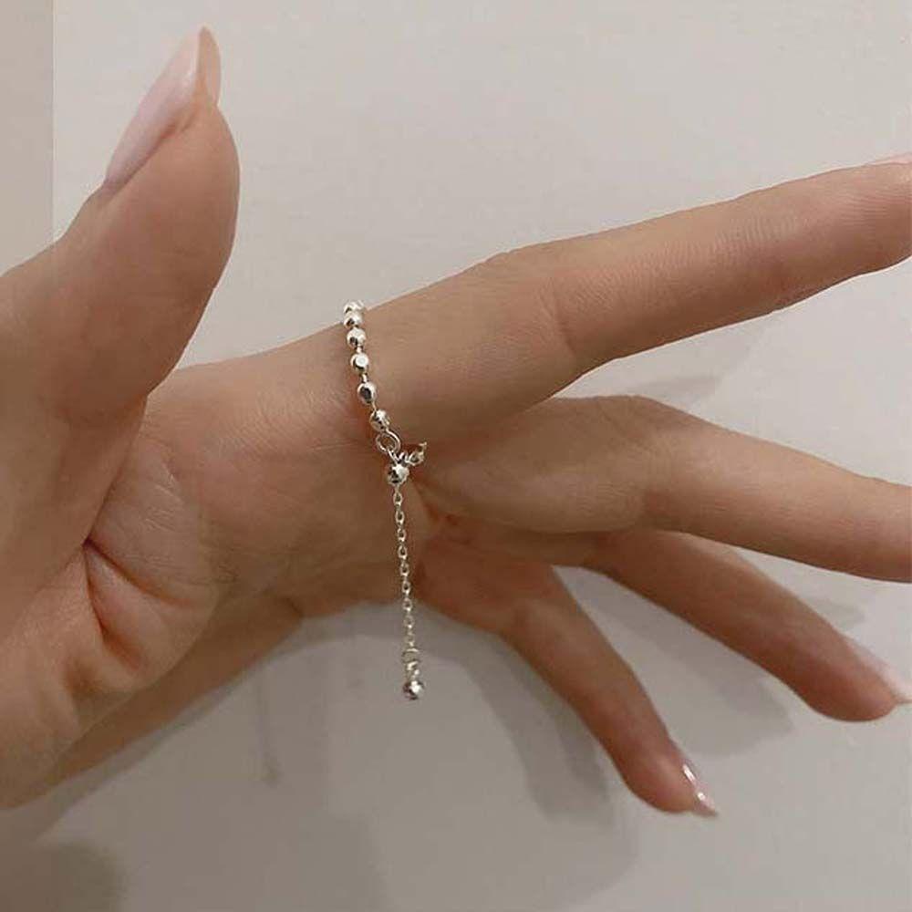 Mxbeauty Cincin Berkilau Pesona Temperamen Rantai band Manis Rantai rings Lady Korea Style Ring