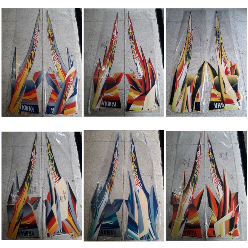 striping motor sticker yamaha jupiter z lama 2004