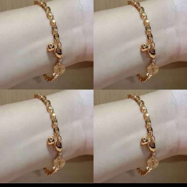 GELANG RANTAI WANITA NORI LAPIS EMAS IMITASI