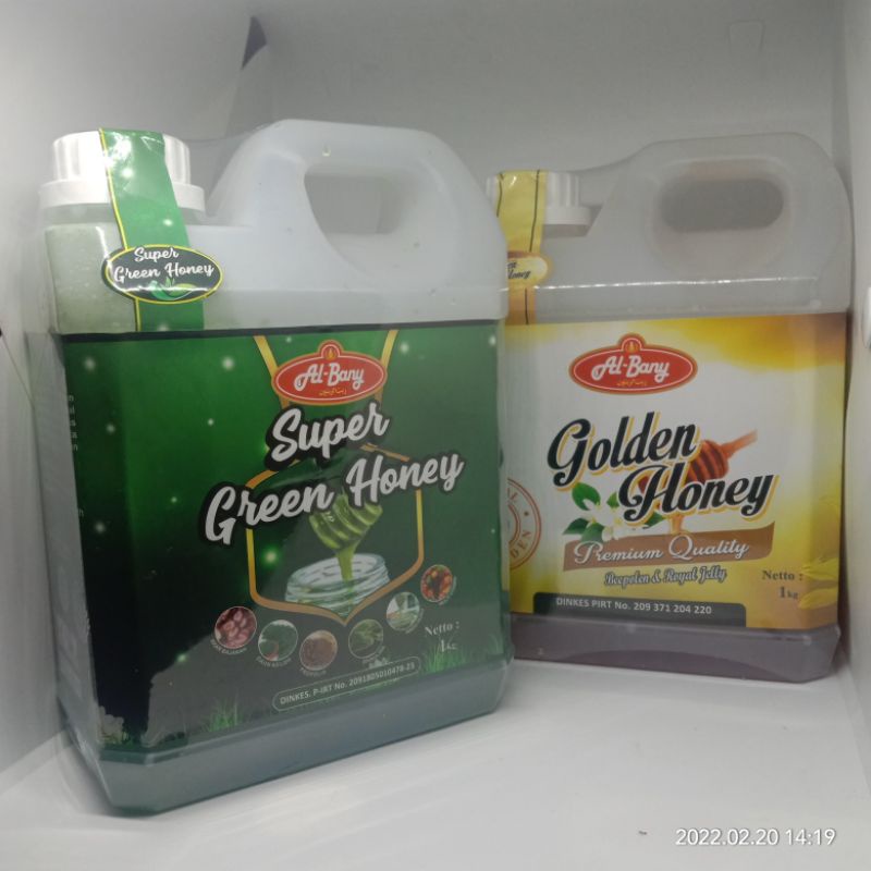 

PAKET HEMAT Albany | Super Green Honey 1kg + Golden Honey 1kg