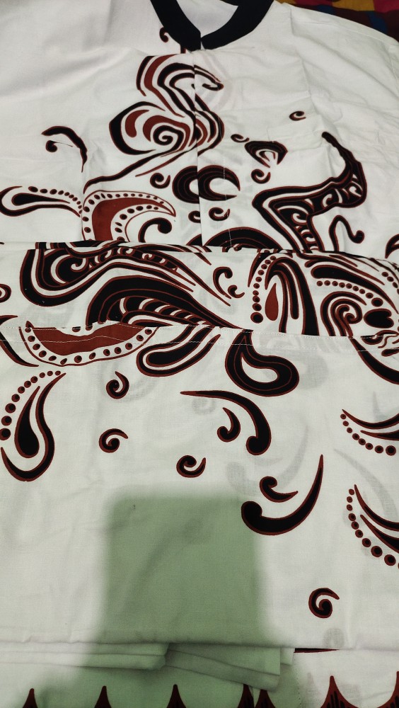 Batik Solo Modern Setelan Sarung Dan Koko Motif  Wedangan Sogan Full Furing