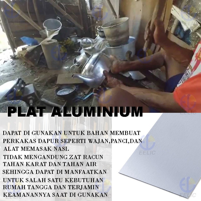 EELIC PLT-A2MM PLAT ALUMINIUM PANJANG 20X30CM TEBAL 2 MM MULTIFUNGSI BERKUALITAS TINGGI