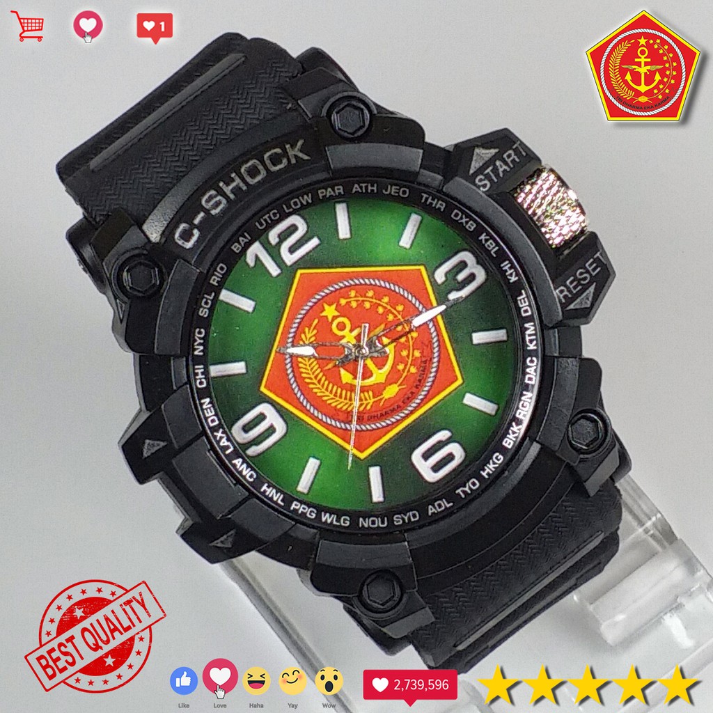 (ISTIMEWA) JAM TANGAN LOGO TNI OUTDOOR ANTI AIR