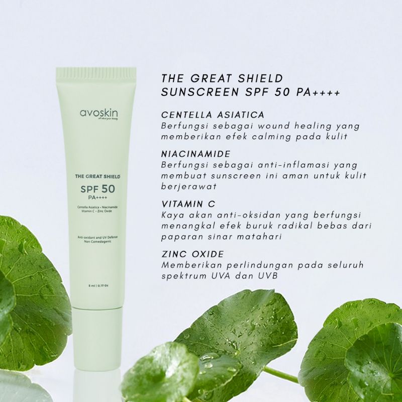 AVOSKIN THE GREAT SHIELD SUNSCREEN SPF 50 PA++++ (30ml)