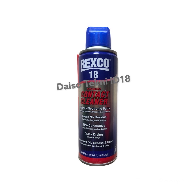 REXCO 18 pembersih elektrik &amp; Elektronik ( contact Celaner ) 220 ml