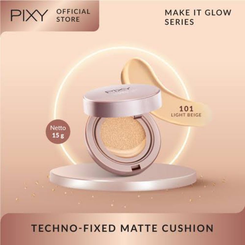 PIXY MAKE IT GLOW TECHNO-FIXED MATTE CUSHION X-FINE TECHNOLOGY SPF 50+ &amp; PA++