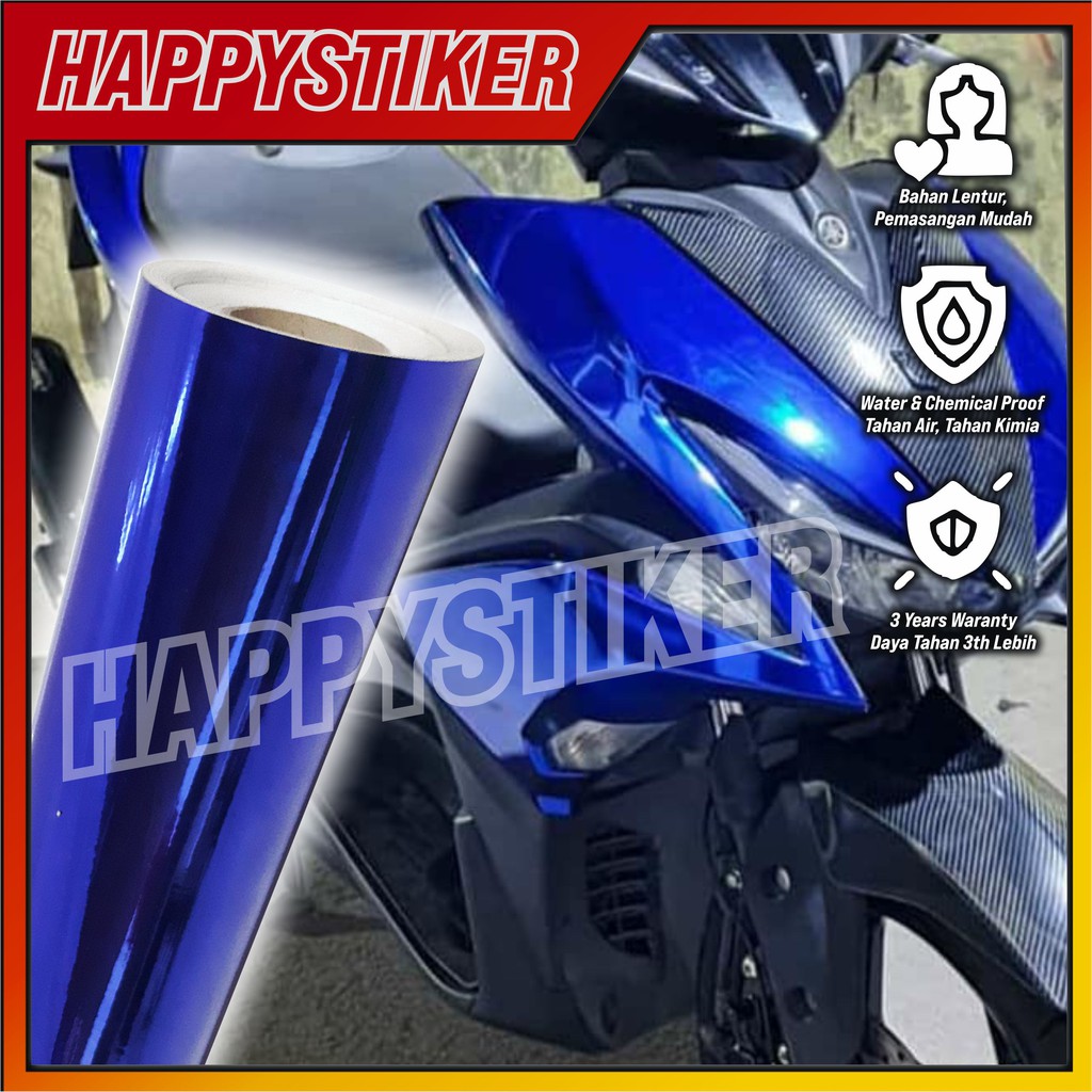 STIKER SKOTLET BIRU CHROME