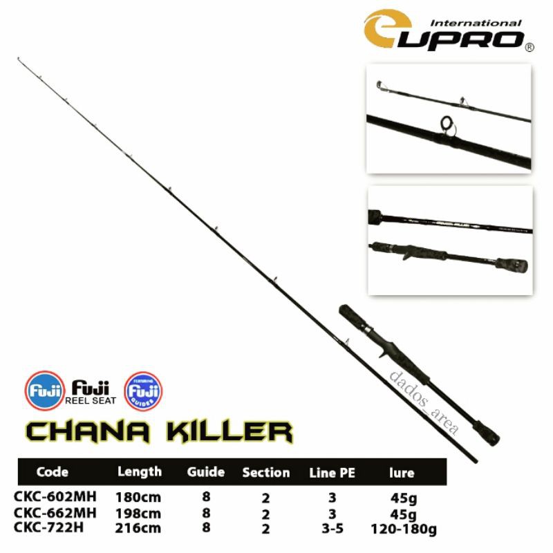Joran EUPRO CHANNA KILLER CKC 602MH 662MH 722MH Baitcasting Rod